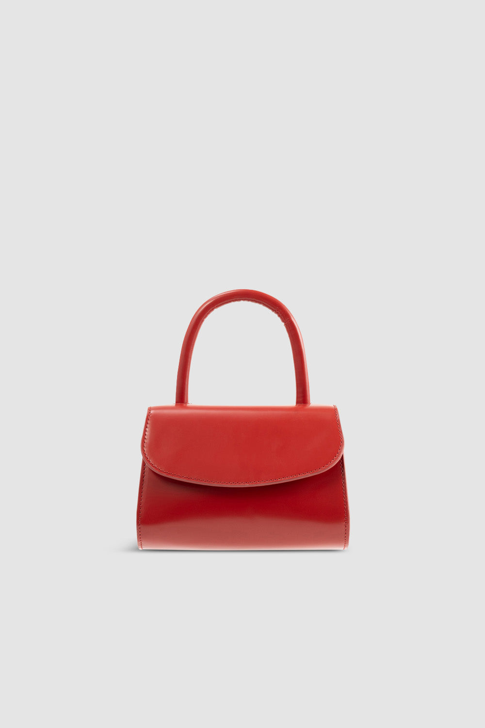 Mini 2.0 Blood Red Semi Patent Leather Top-Handle Bag