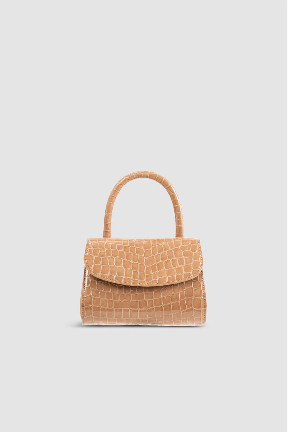Mini 2.0 Light Tan Croco Embossed Leather Top-Handle Bag