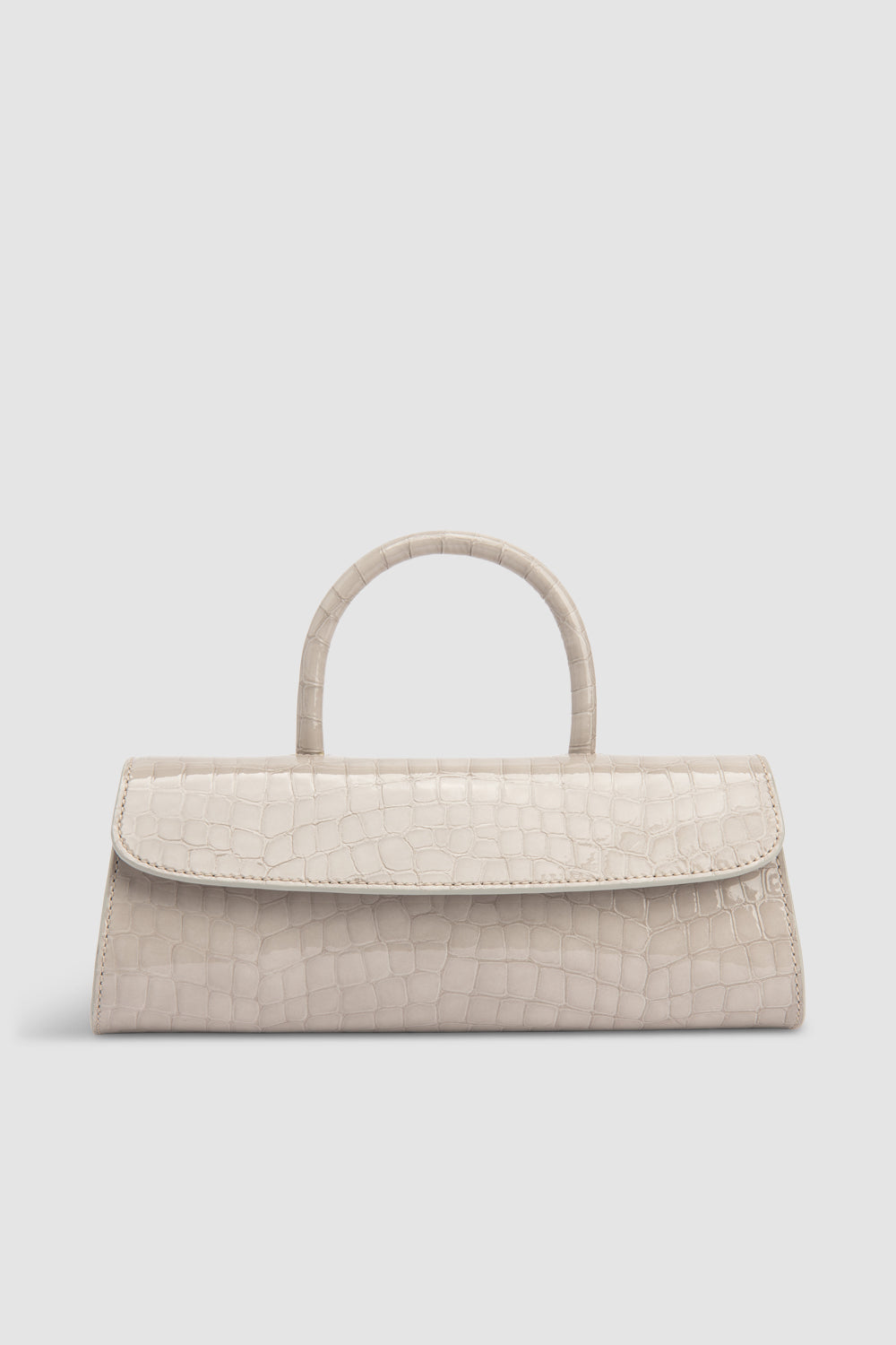 Mini Longa Croco Embossed Top-Handle Bag