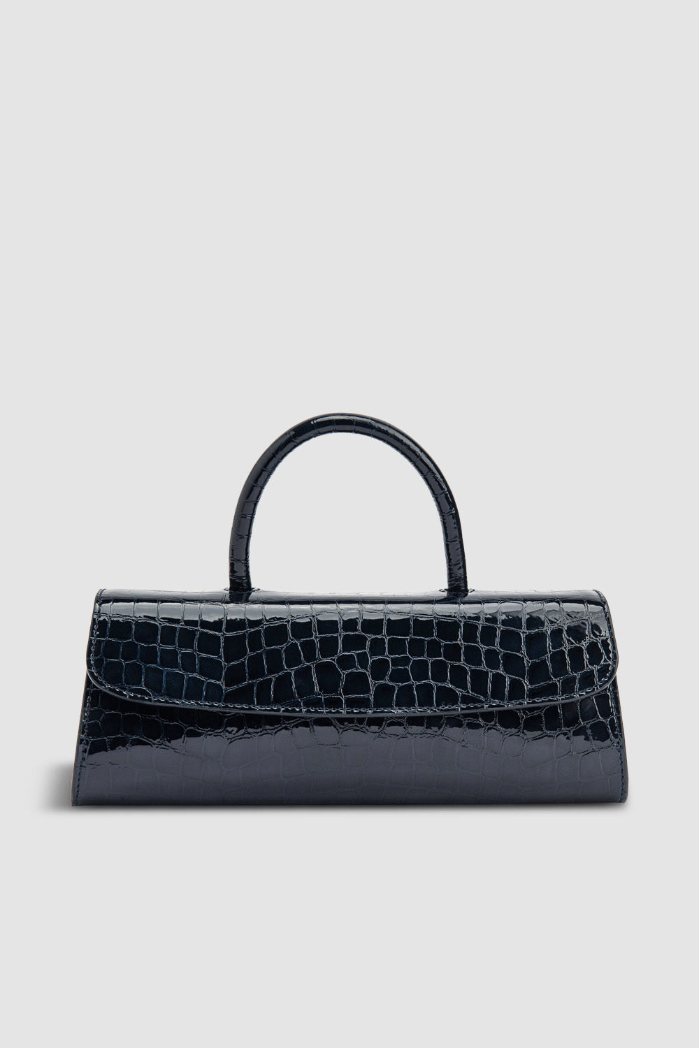 Mini Longa Croco Embossed Top-Handle Bag