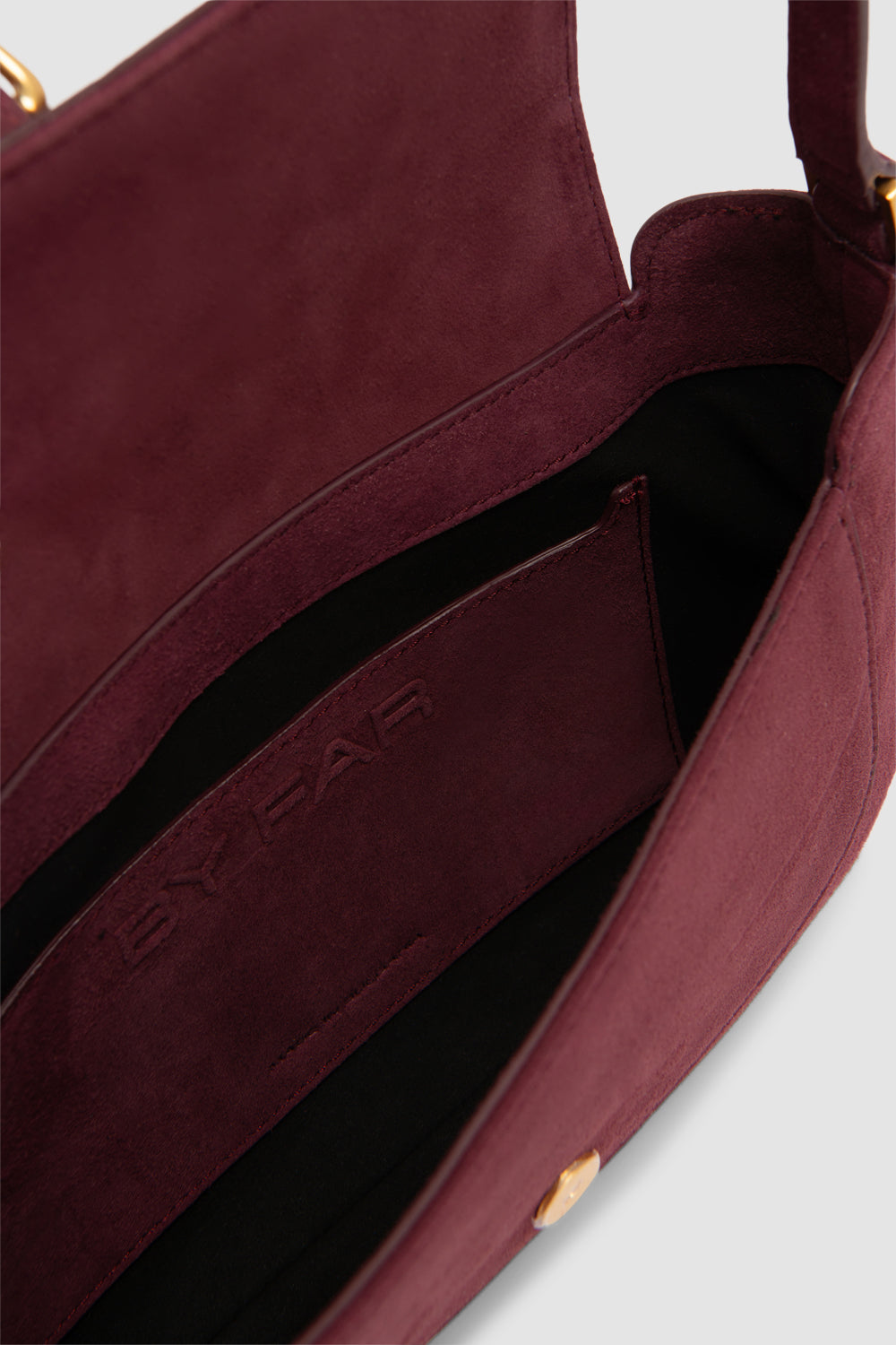 Miranda Sour Cherry Suede Leather Shoulder Bag