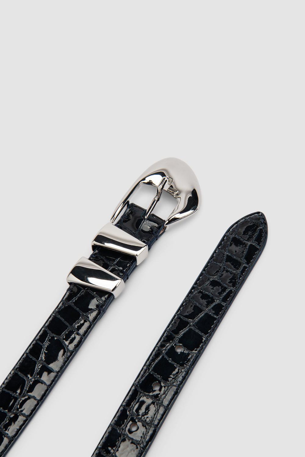 Moore Croco Embossed Belt
