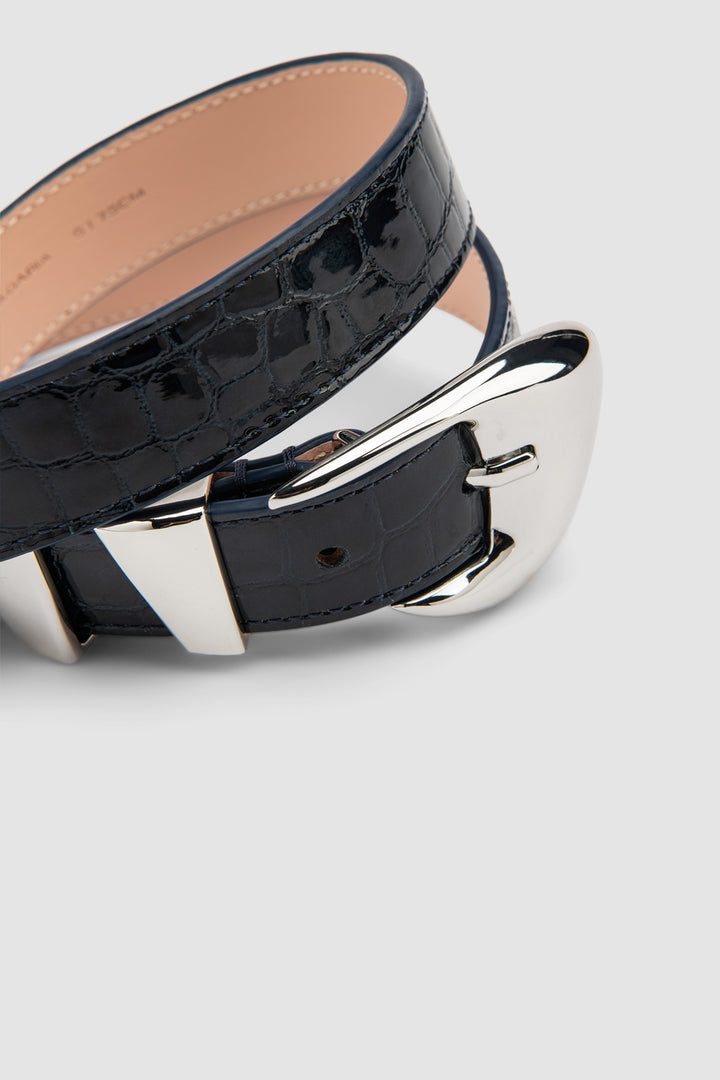 Moore Croco Embossed Belt