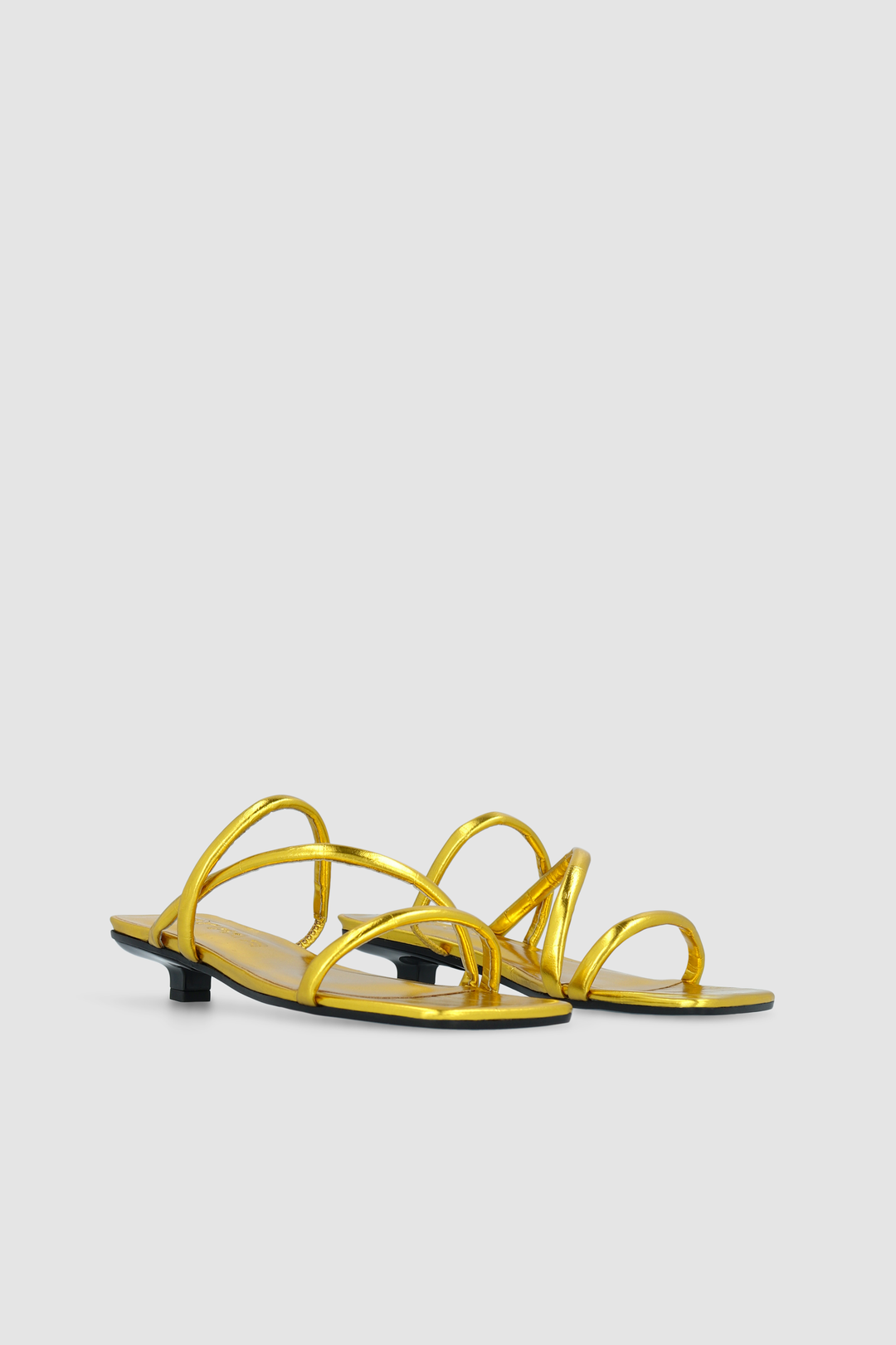 Morena Gold Eel Embossed Metallic Leather Mule