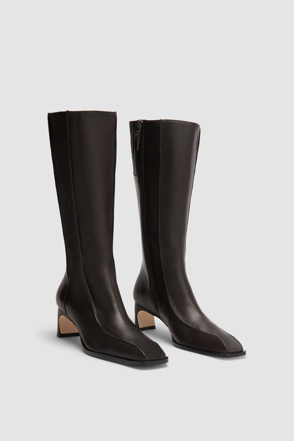 Nieves Ristretto Lamb Nappa Leather Knee-High Boot