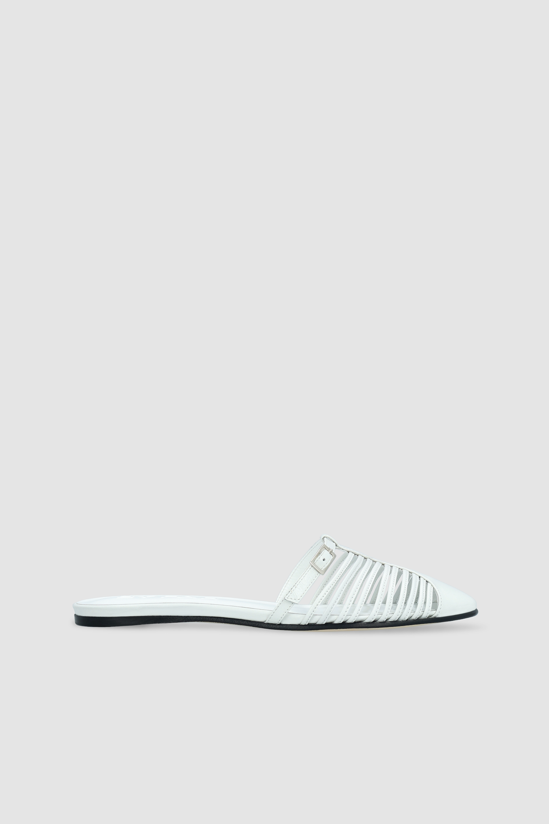 by far Osip Burrata Creased Calf Leather Mule