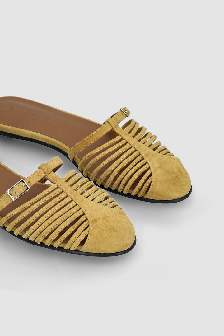 Osip Cumin Kid Suede Leather Mule