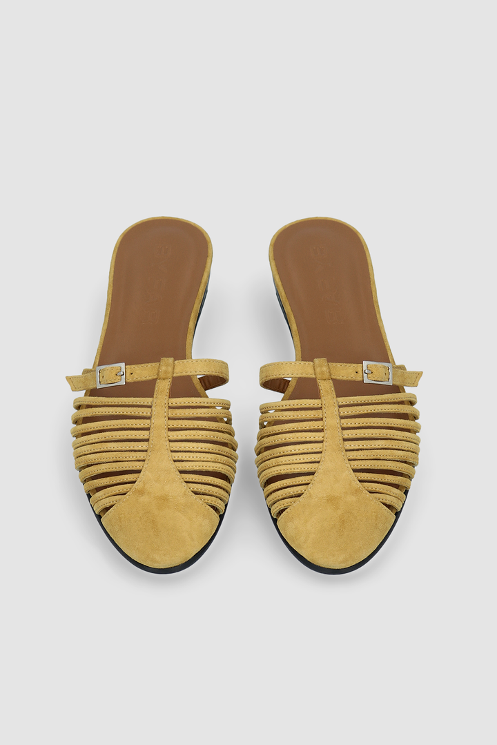 Osip Cumin Kid Suede Leather Mule