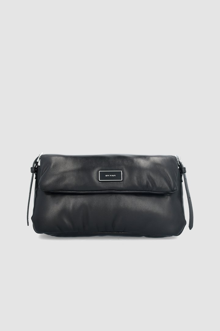 Puffy Tilda Black Lamb Nappa Leather Shoulder Bag
