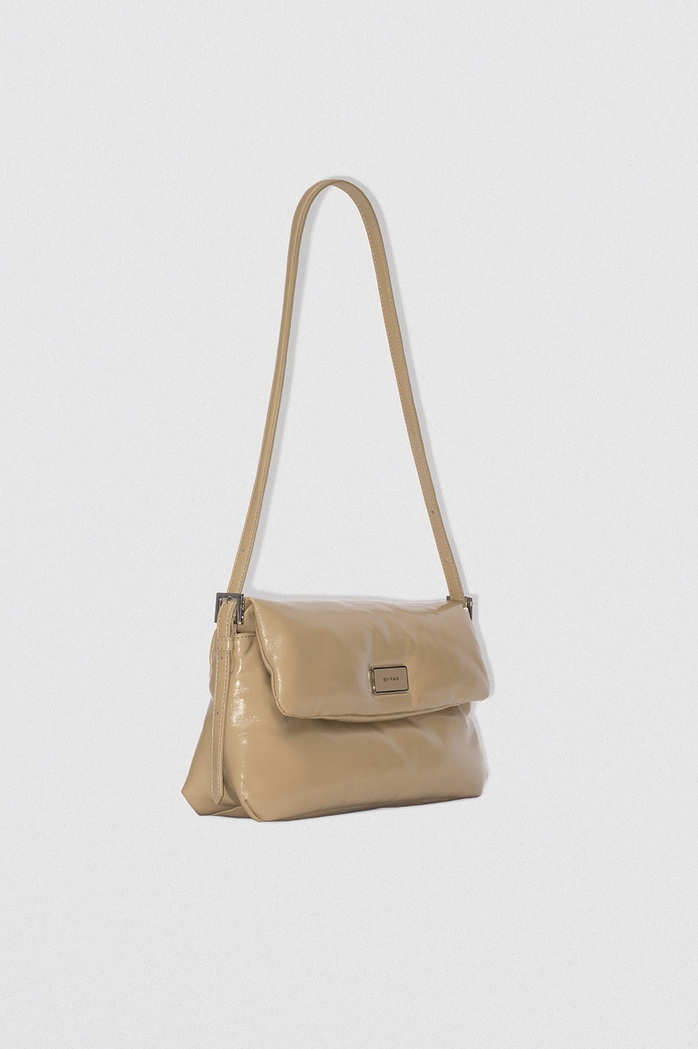 Puffy Tilda Mangrove Glossed Nappa Leather Shoulder Bag
