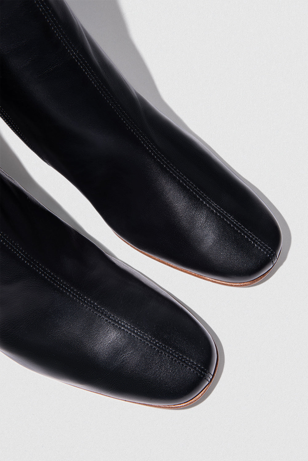 Sofia Black Leather Ankle Boot