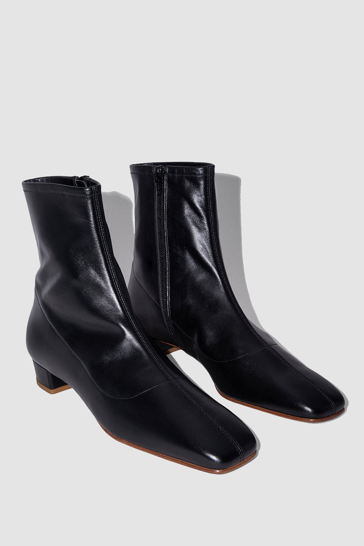Este Black Leather Ankle Boot