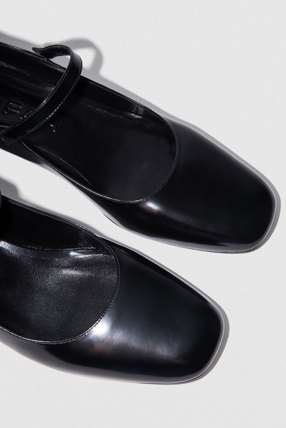 Ginny Black Semi Patent Leather Mary Jane Pump