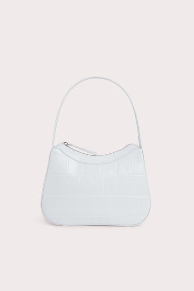 Kiki White Maxi Croco Embossed Leather – BY FAR