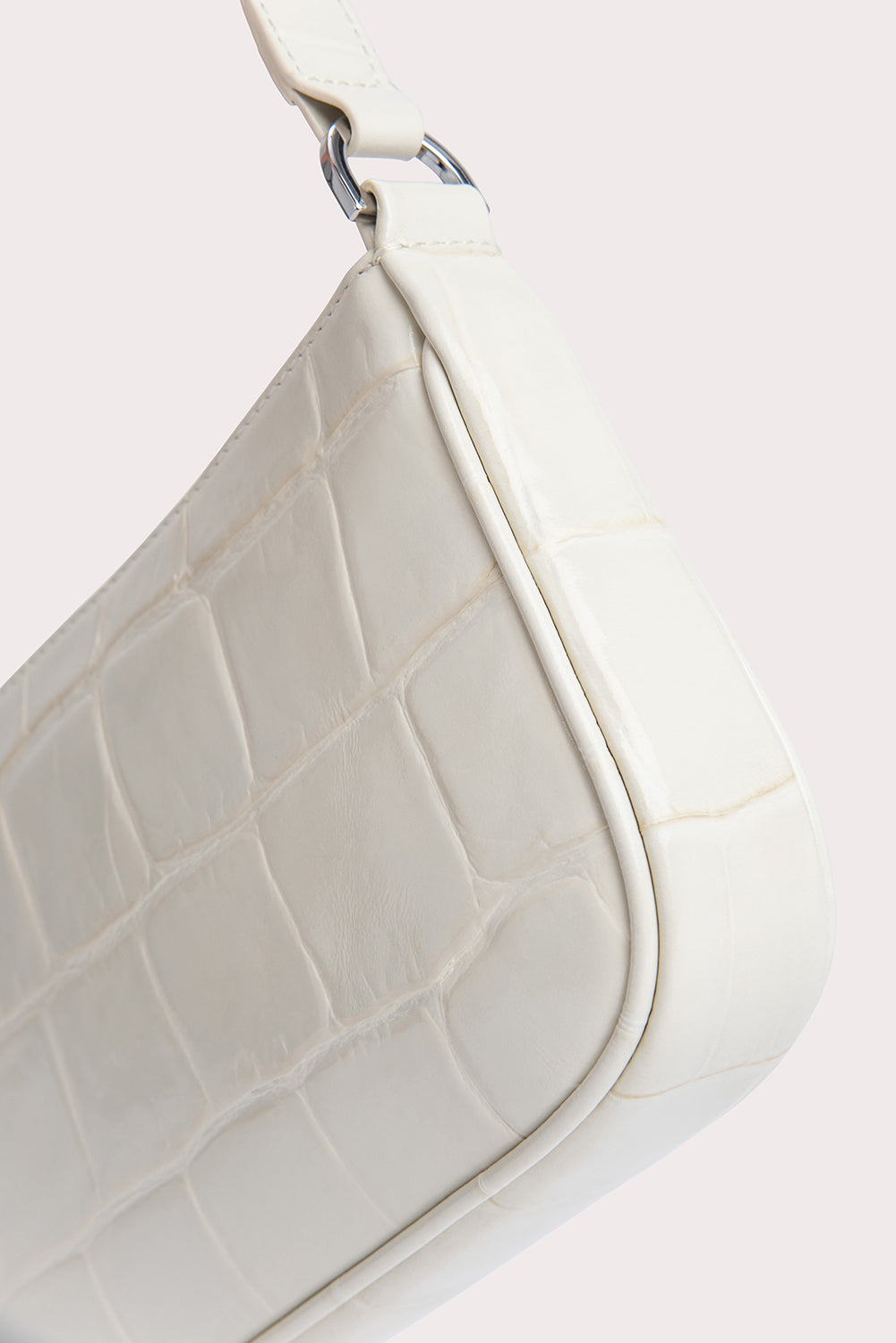Mini Cream Croco Embossed Leather - BY FAR