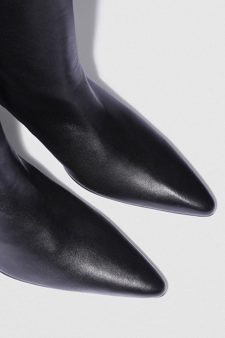 Lysander Black Lamb Nappa Leather Ankle Boot