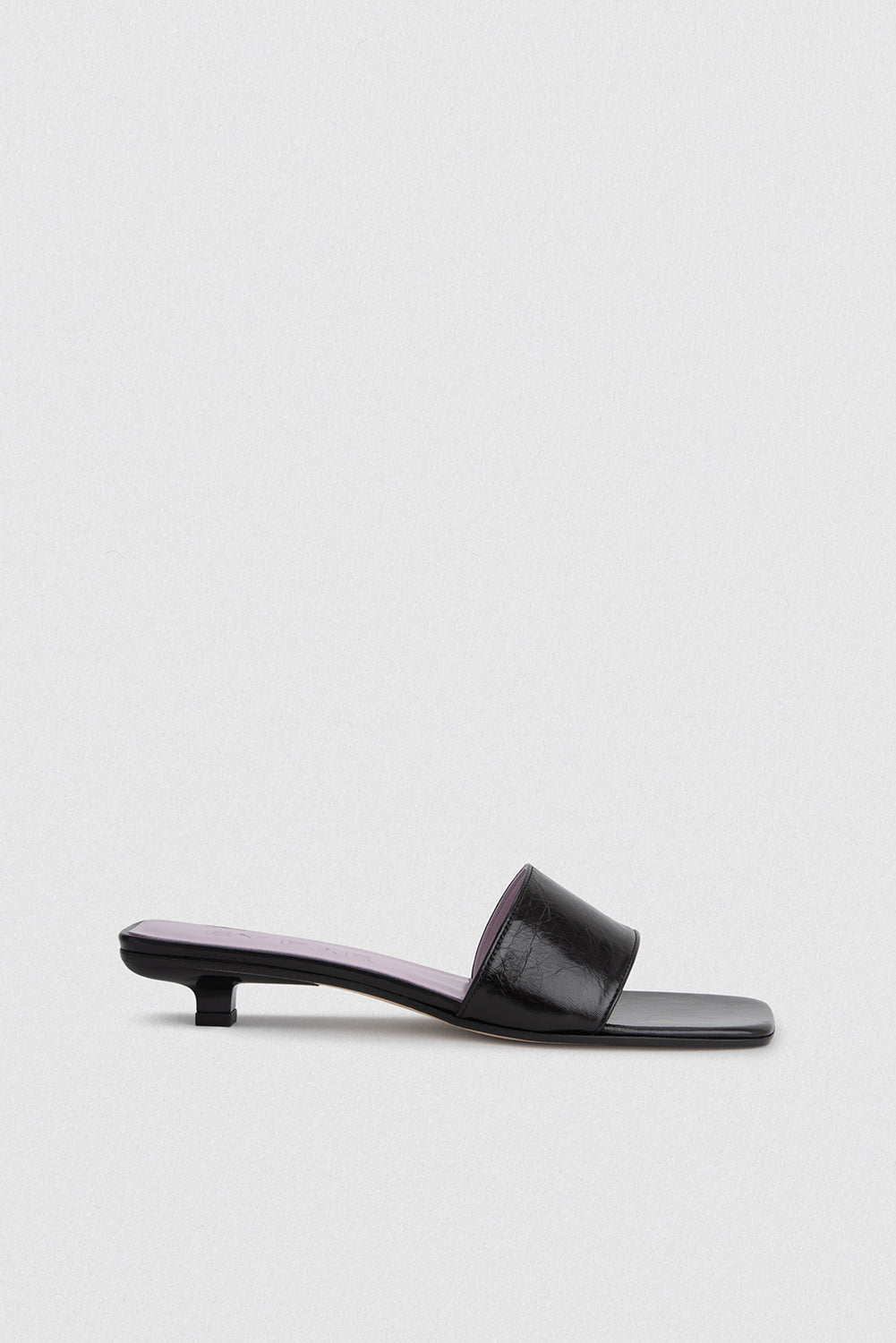 Ceni Black Creased Leather Slip-On
