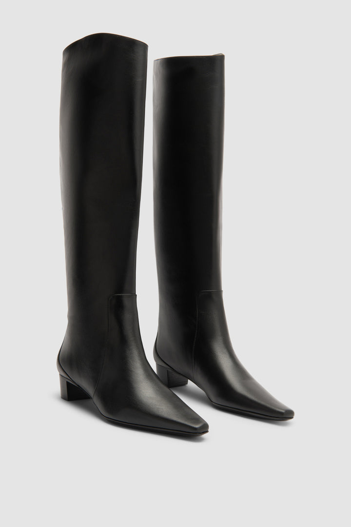 Pascal Black Nappa Leather Knee-High Boot