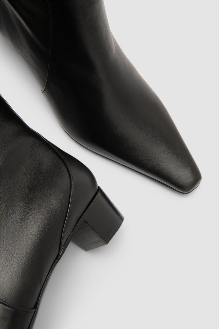 Pascal Black Nappa Leather Knee-High Boot