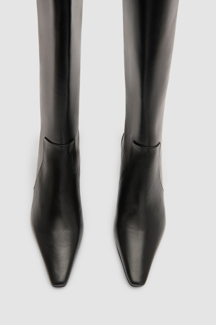 Pascal Black Nappa Leather Knee-High Boot