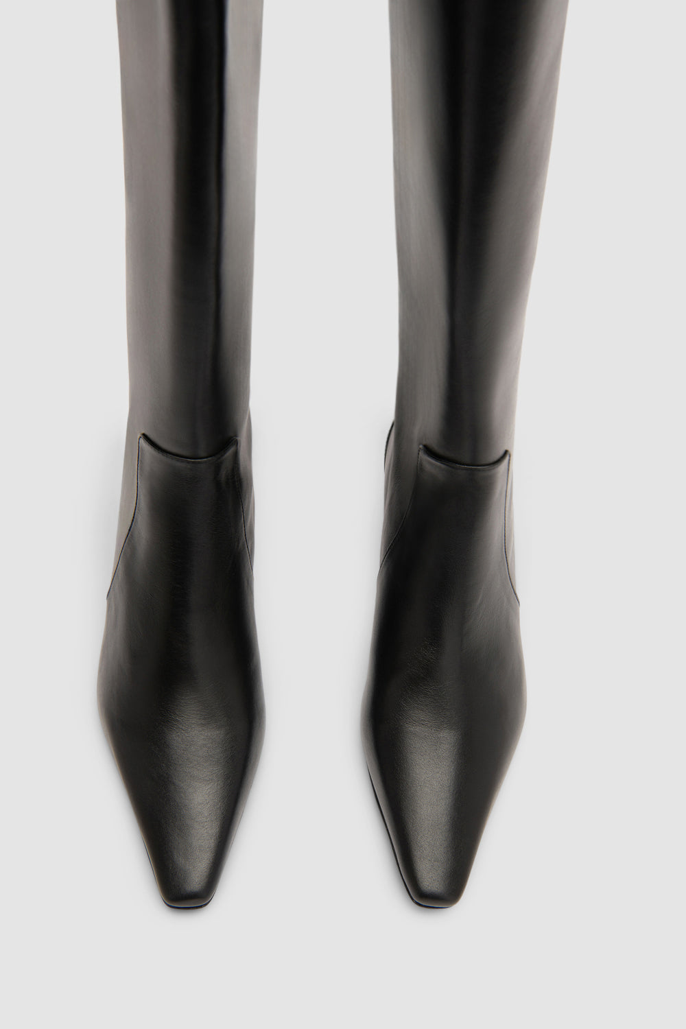 BY FAR Women's Pascal Black Nappa Leather Knee-High Boot 40 BY FAR Women's Pascal Black Nappa Leather Knee-High Boot 40
