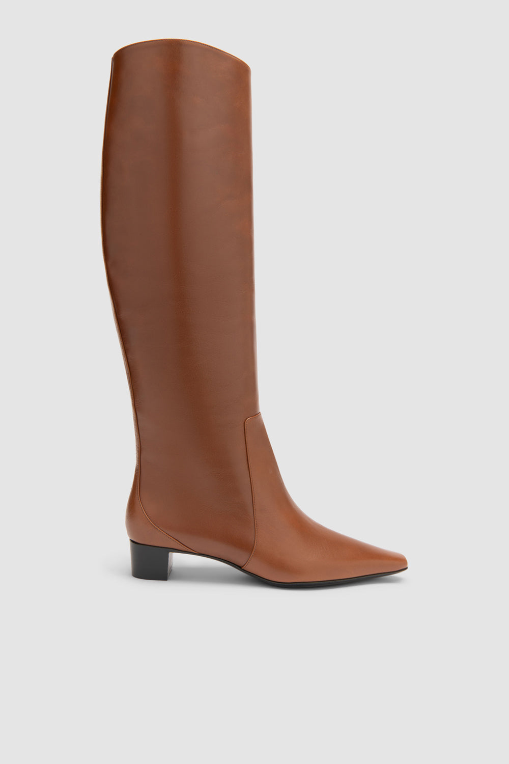 Pascal Tan Distressed Leather Knee-High Boot