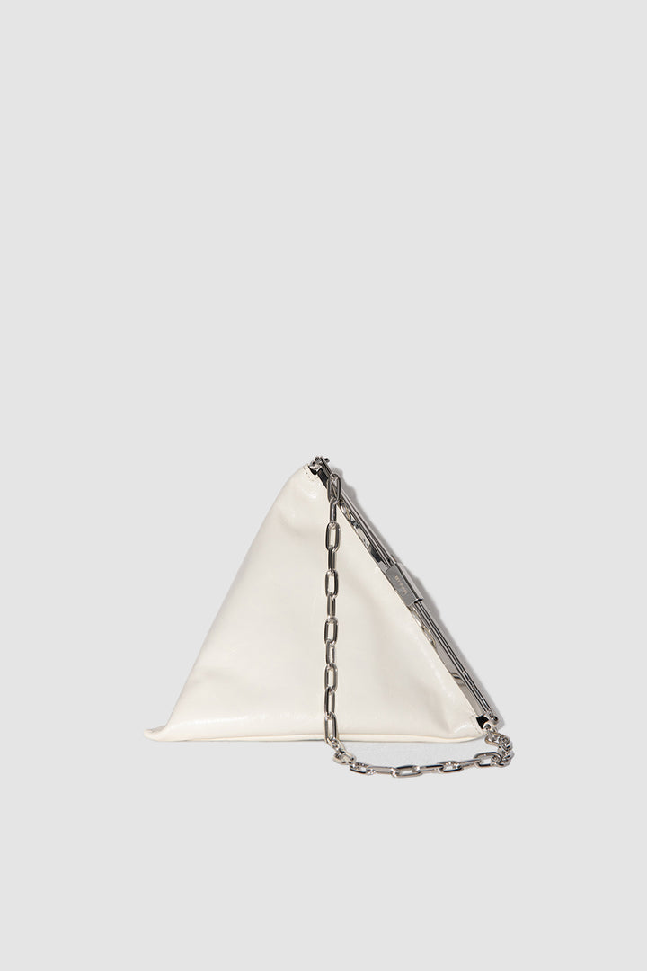 Prisma Limewash Creased Leather Top-Handle Bag
