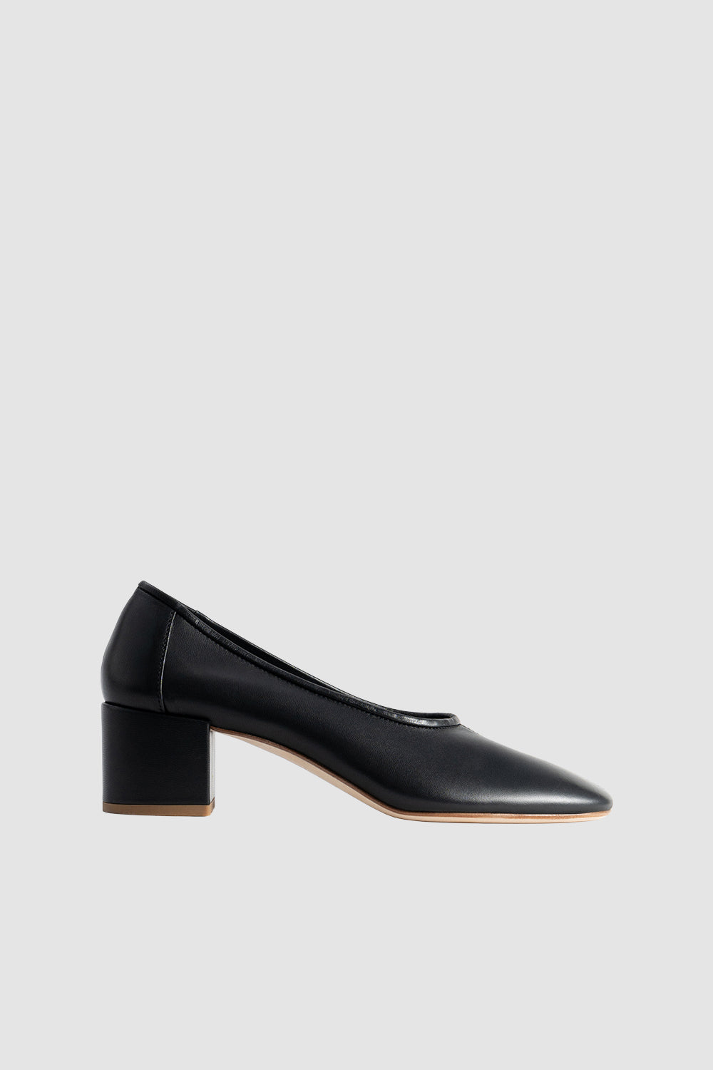 Prudence 45 Black Nappa Leather Ballet-Style Pump
