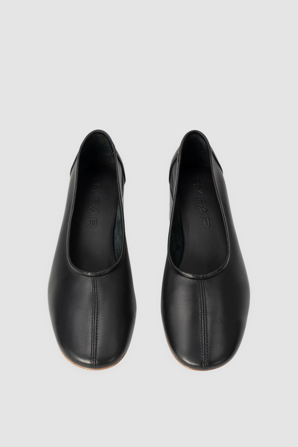 Prudence 45 Black Nappa Leather Ballet-Style Pump