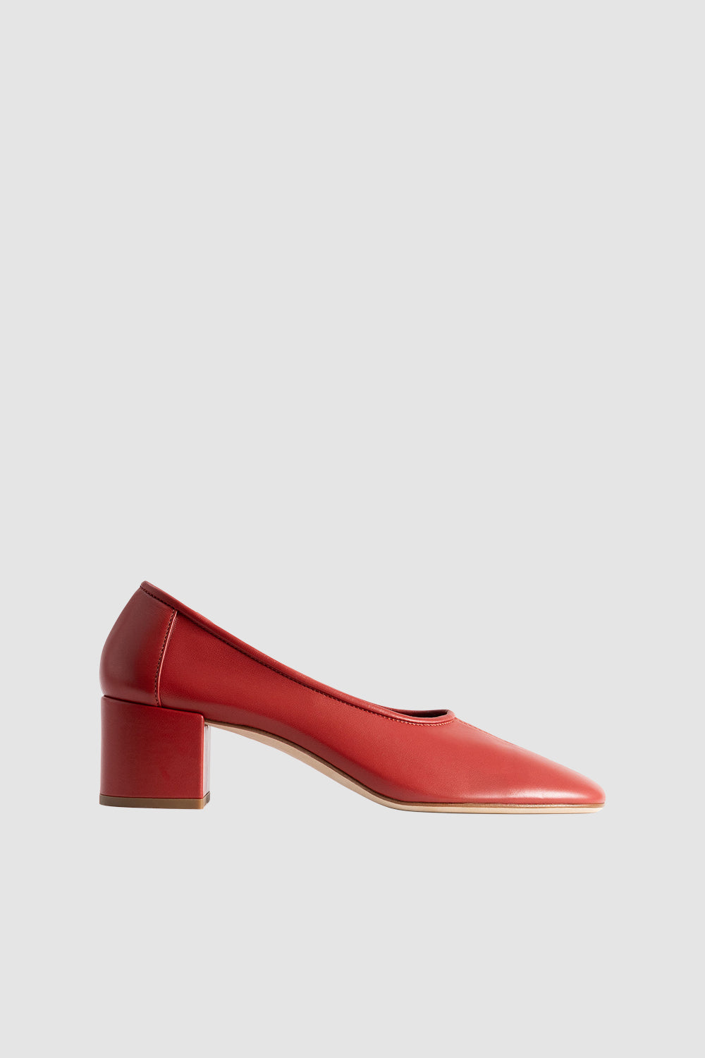 Prudence 45 Blood Red Nappa Leather Ballet-Style Pump