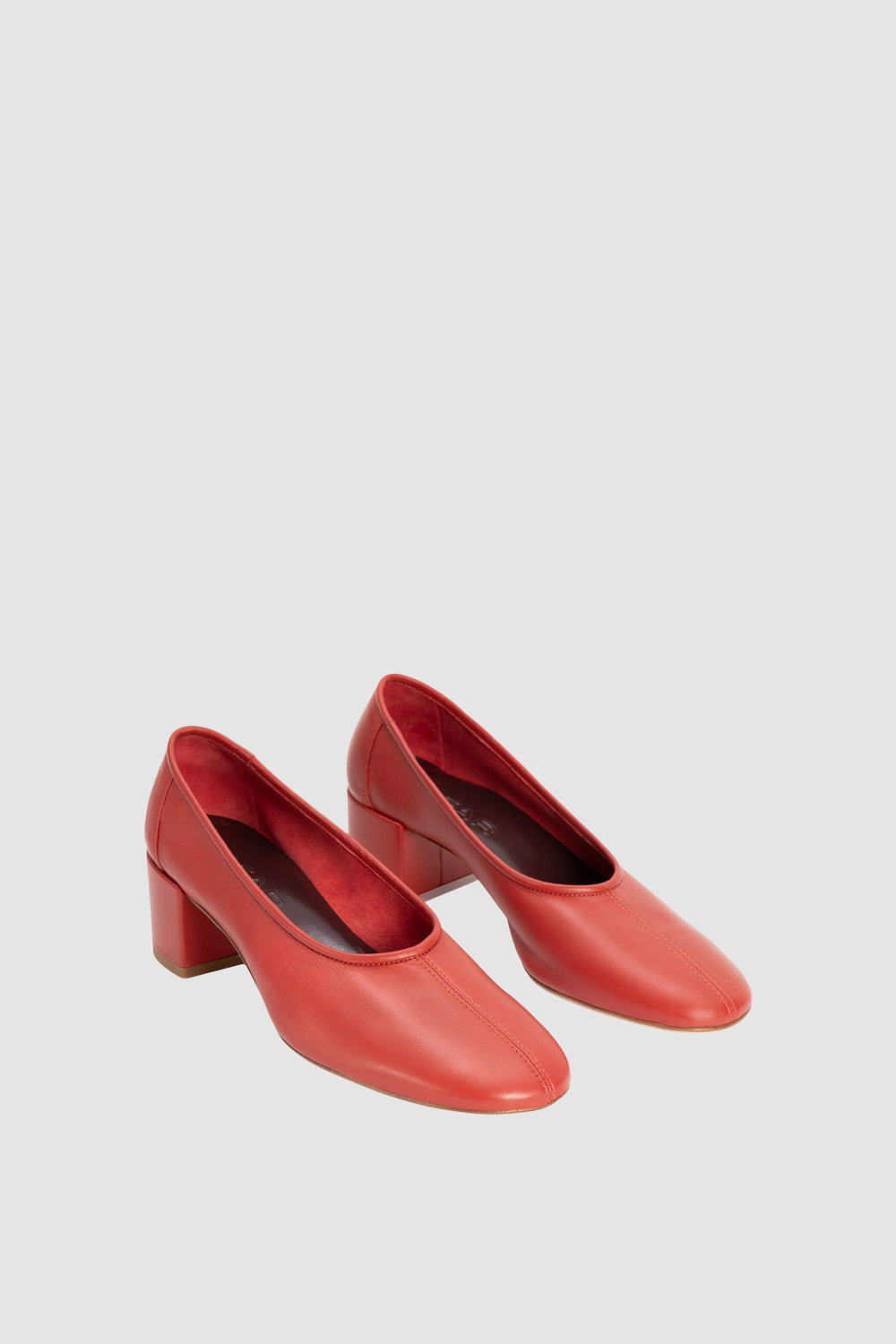 Prudence 45 Blood Red Nappa Leather Ballet-Style Pump