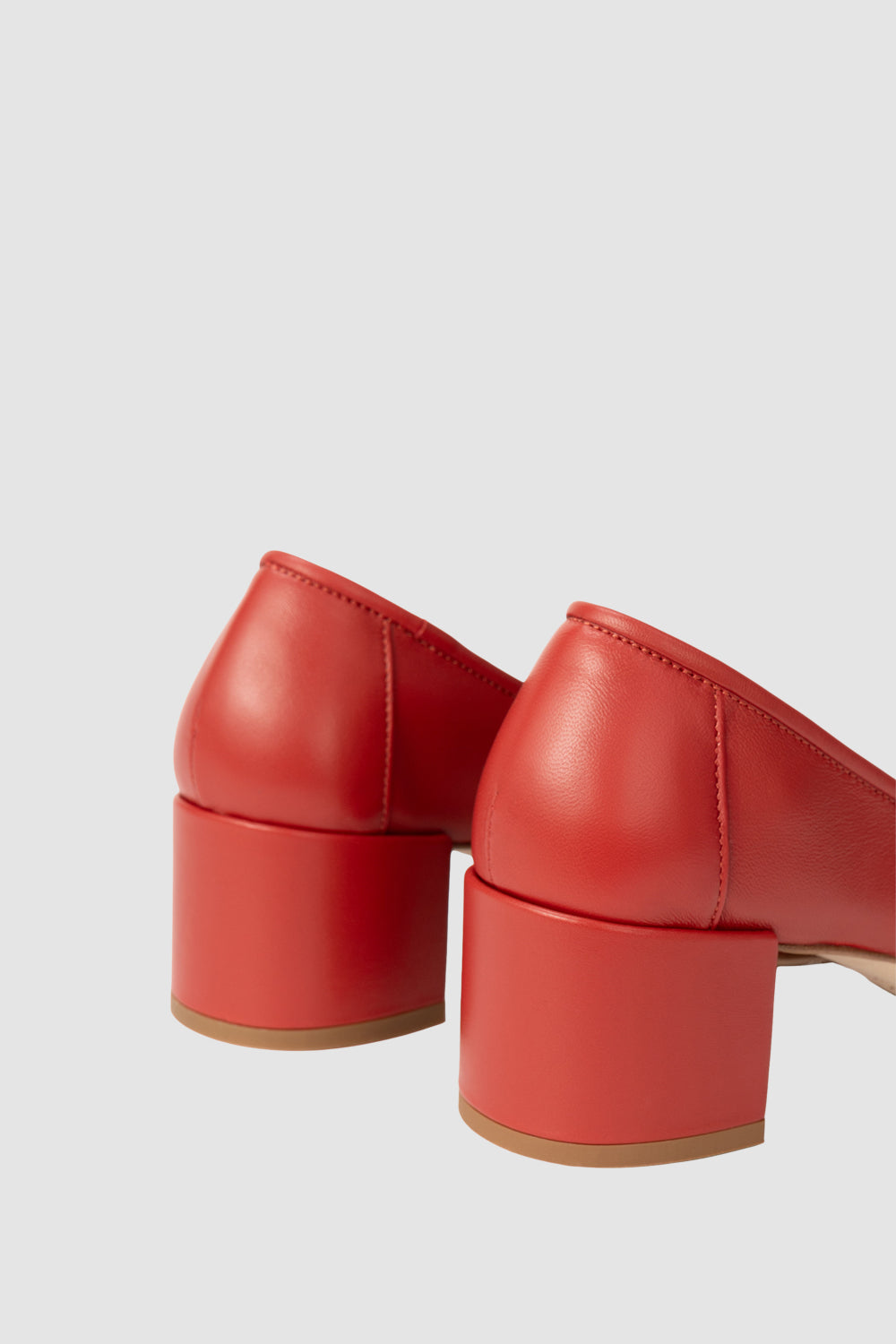 Prudence 45 Blood Red Nappa Leather Ballet-Style Pump