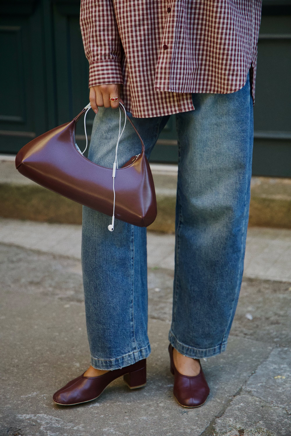 Amberette Semi Patent Top-Handle Bag