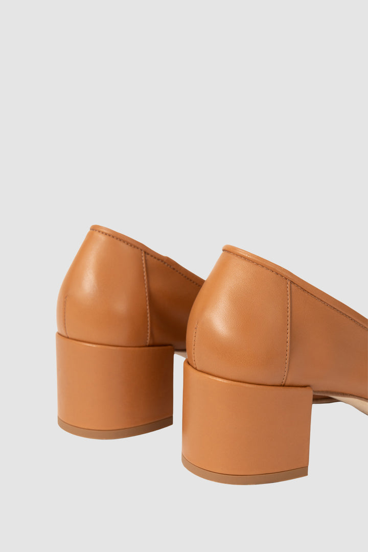 Prudence 45 Summer Tan Nappa Leather Ballet-Style Pump