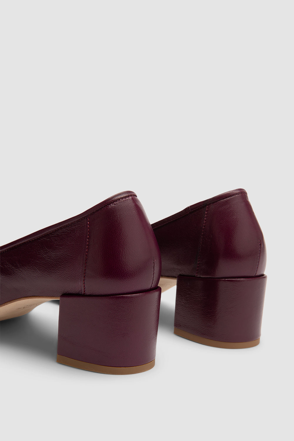 Prudence 45 Raisin Creased Leather Pump BY FAR Prudence 45 Raisin Creased Leather Pump BY FAR