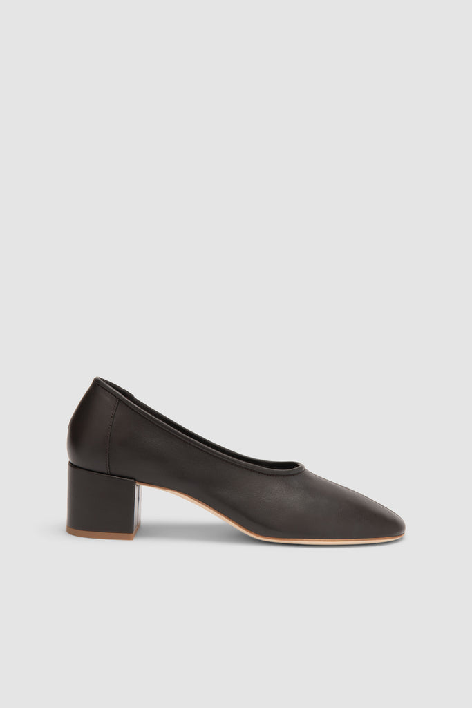 Prudence 45 Ristretto Lamb Nappa Leather Pump – BY FAR
