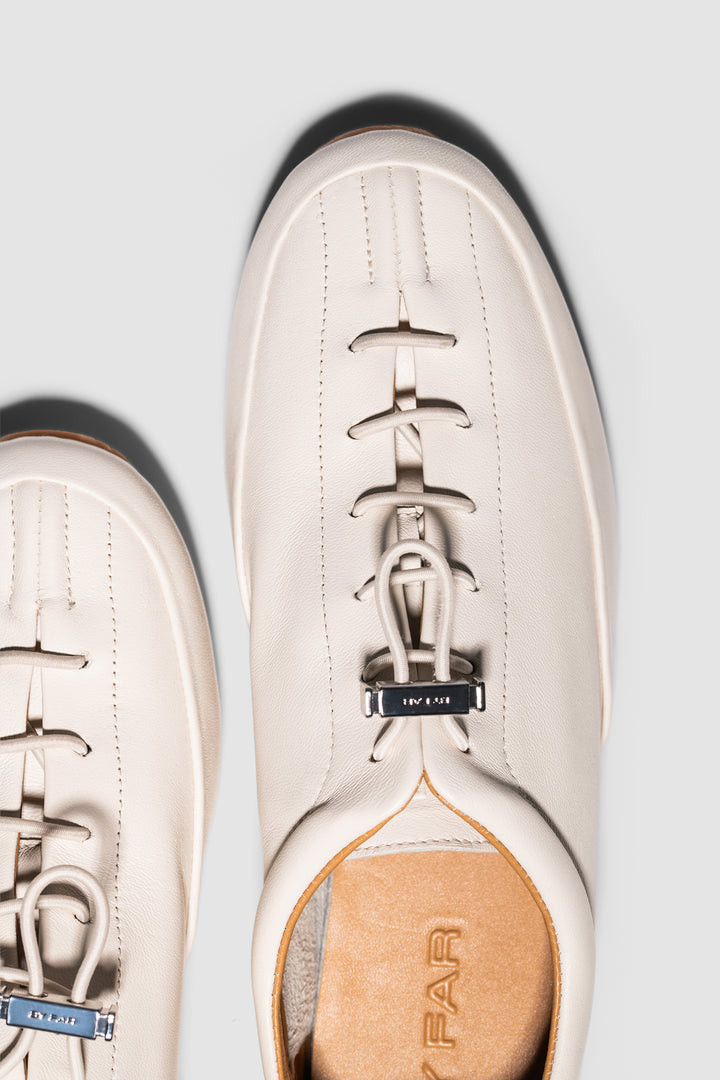 Prudent White Nappa Leather Sneaker