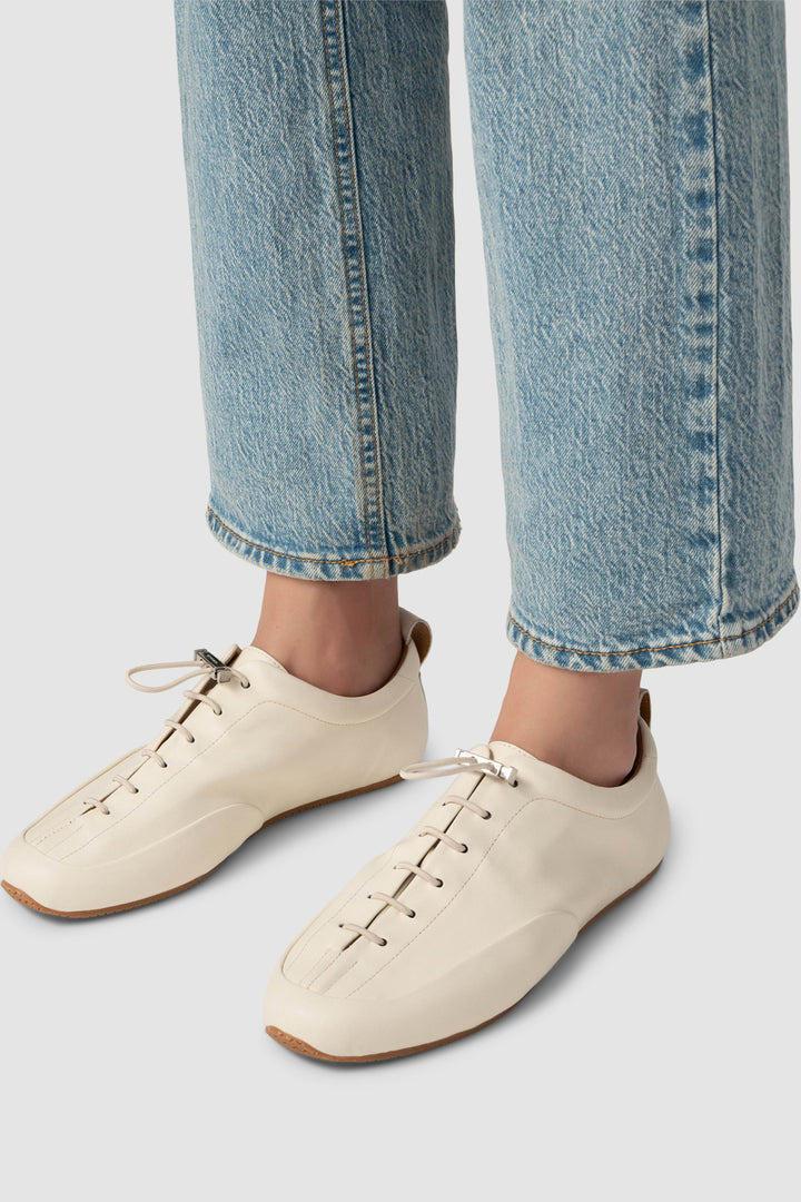 Prudent White Nappa Leather Sneaker