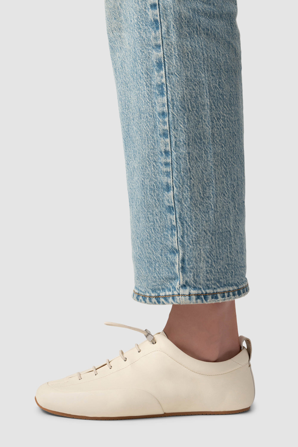 Prudent White Nappa Leather Sneaker