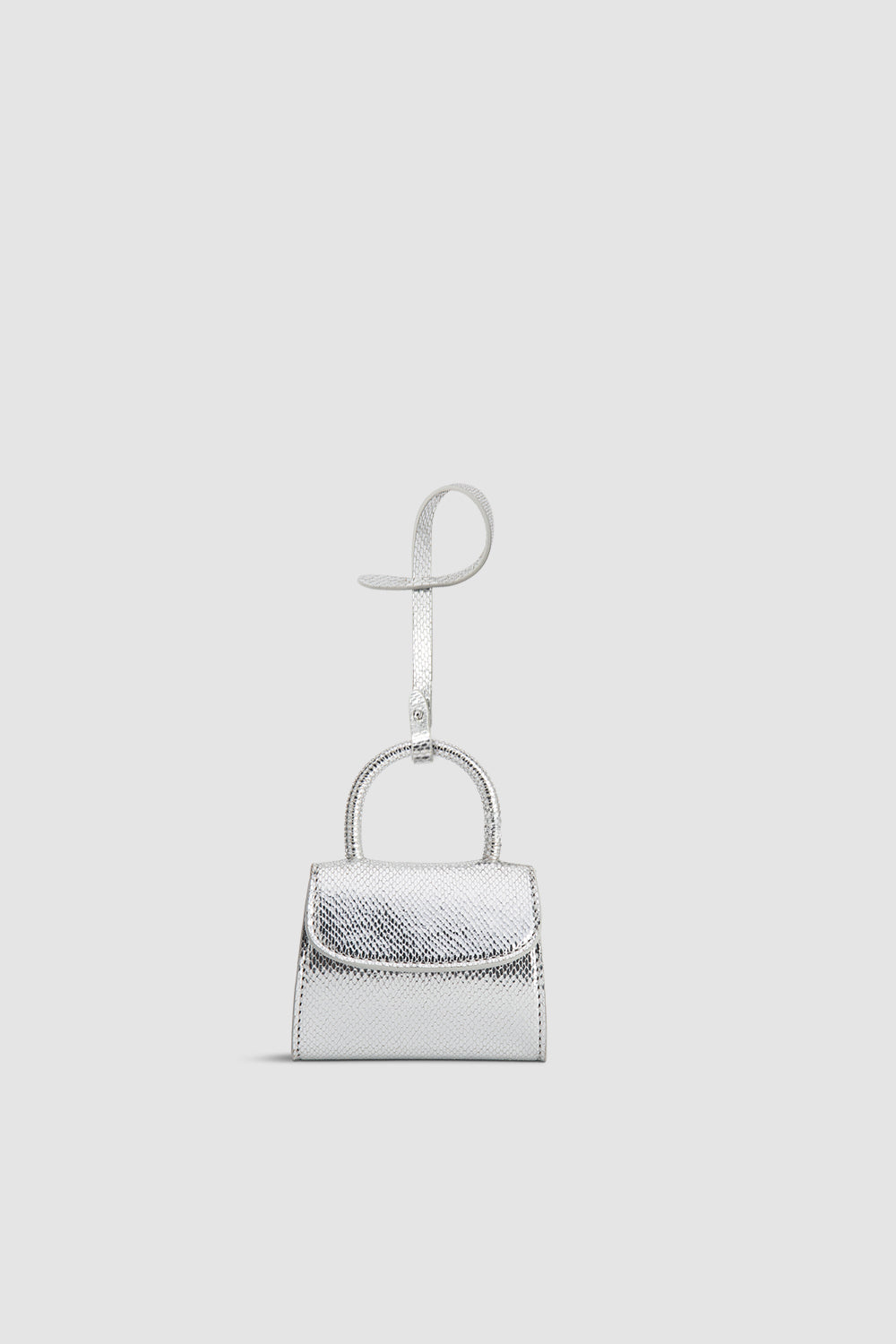 Mini Mini Silver Disco Leather Charm