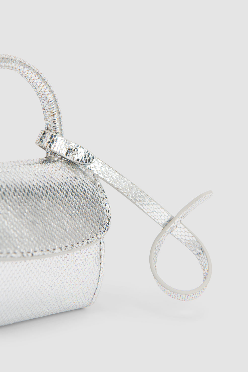 Mini Mini Silver Disco Leather Charm