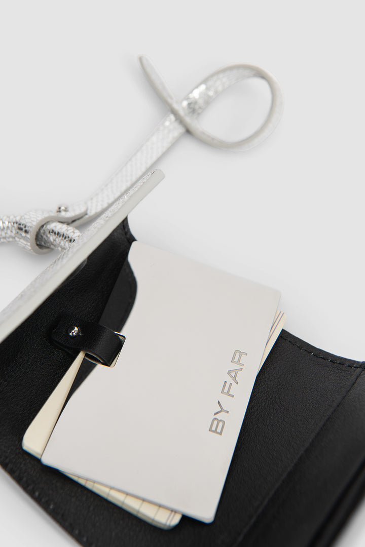 Mini Mini Silver Disco Leather Charm