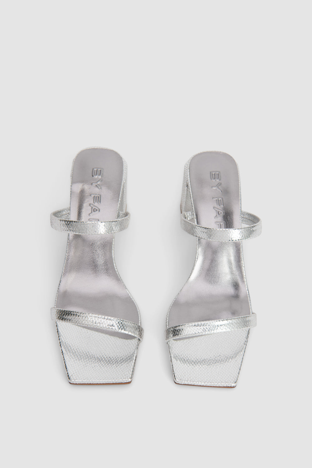 Tanya Silver Disco Leather Slip-On Mule