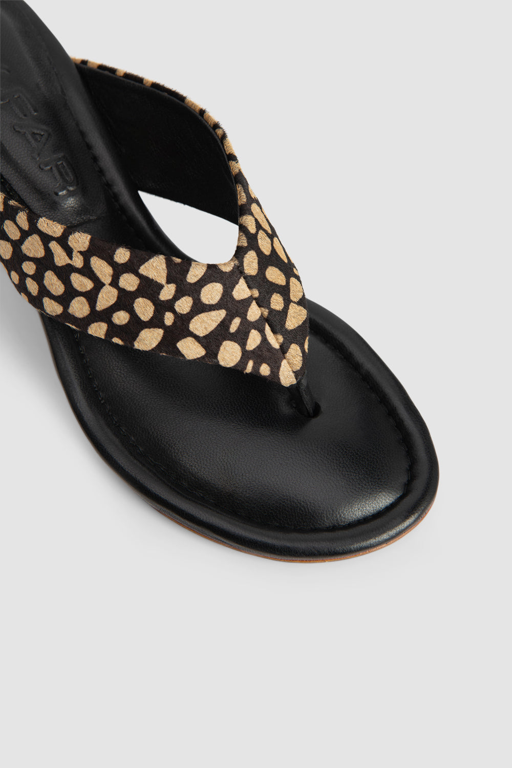 Dasha Heel Black Cheetah Pony Hair