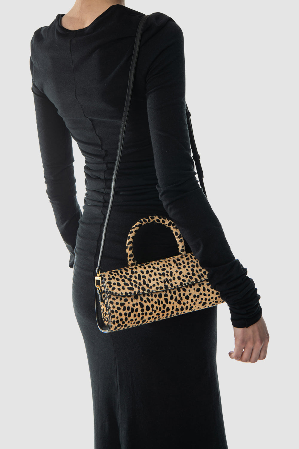 Mini Longa Pony Hair Top-Handle Bag