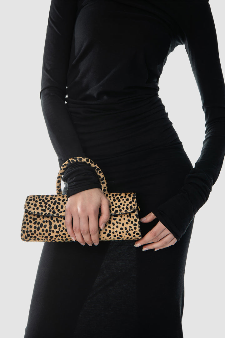Mini Longa Pony Hair Top-Handle Bag