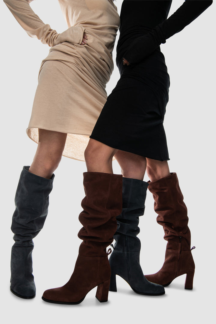 Zoe Nubuck Knee-High Boot