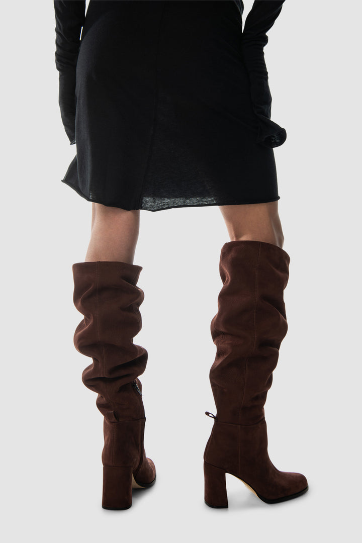 Zoe Nubuck Knee-High Boot