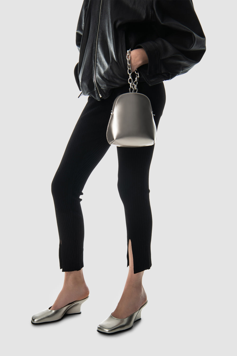 Caroo Closed Toe Metallic Mule