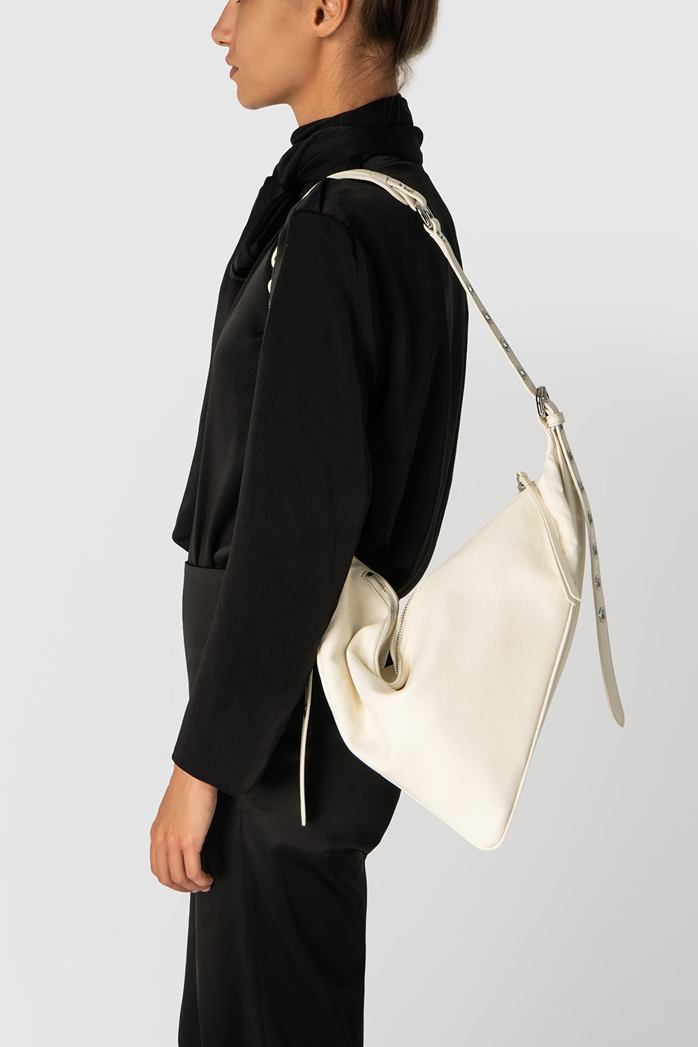 Trayana Limewash Washed Leather Crossbody Bag